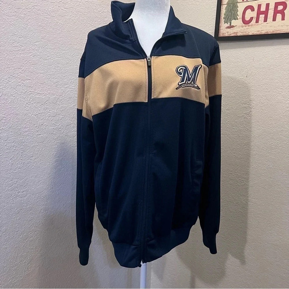 MLB Other - Men’s Milwaukee Brewers Track Jacket- Size L